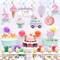 Pastel Ice Cream “Two Sweet” 2nd Birthday Party Decorations – Ice Cream & Donut Hanging Swirls, Summer-Themed Streamers for Baby’s Second Birthday Ice Cream Party